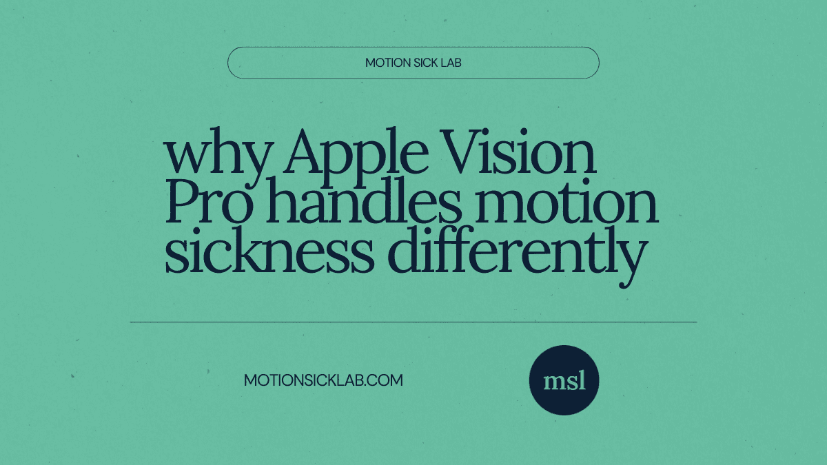apple vision pro motion sickness