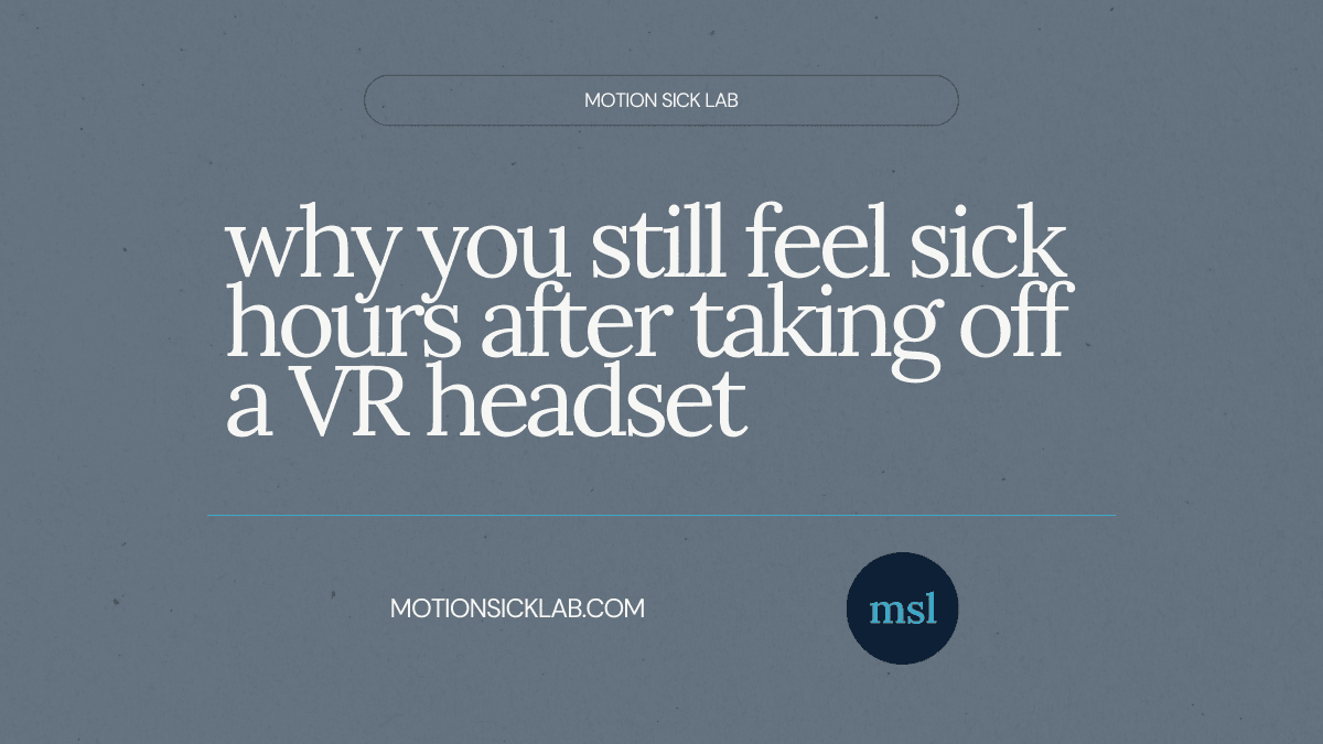sick after vr headset