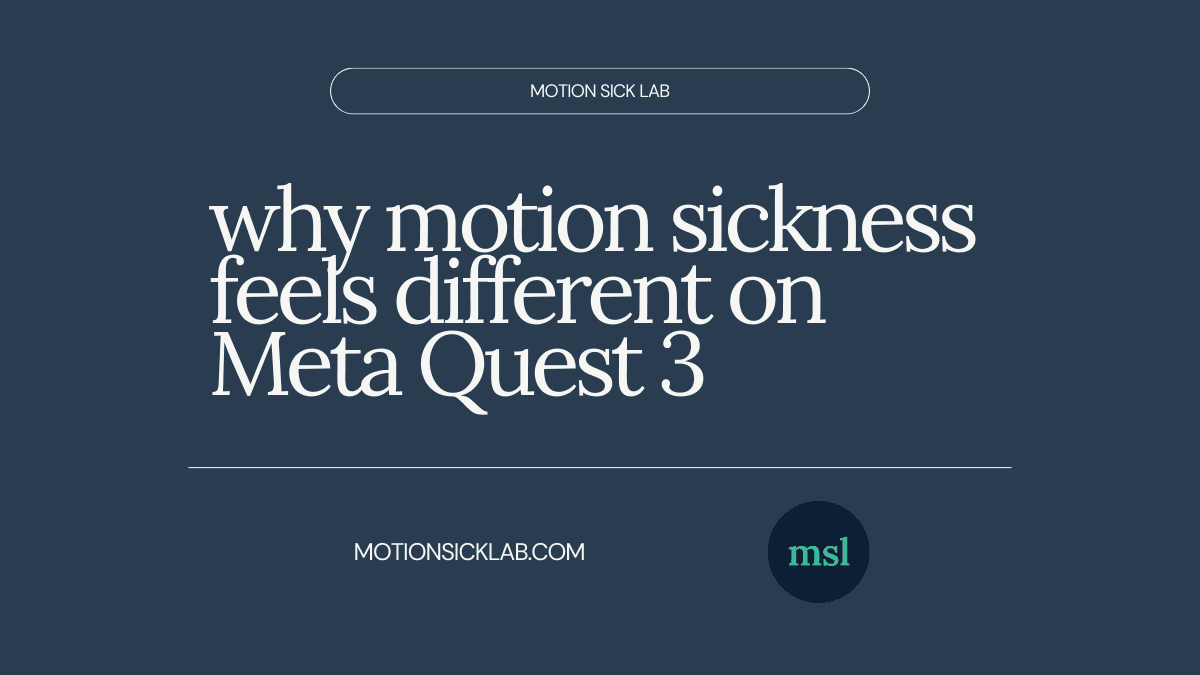 meta quest motion sickness