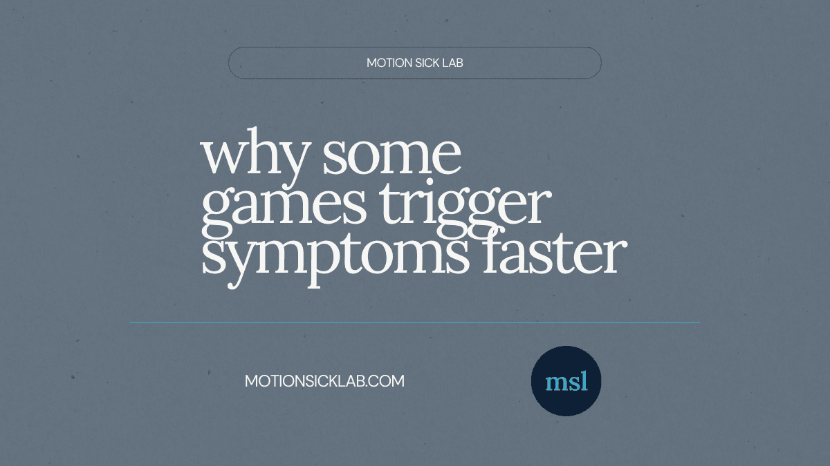 vr games motion sickness